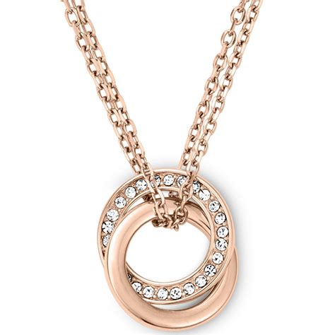 michael kors necklace rose gold.